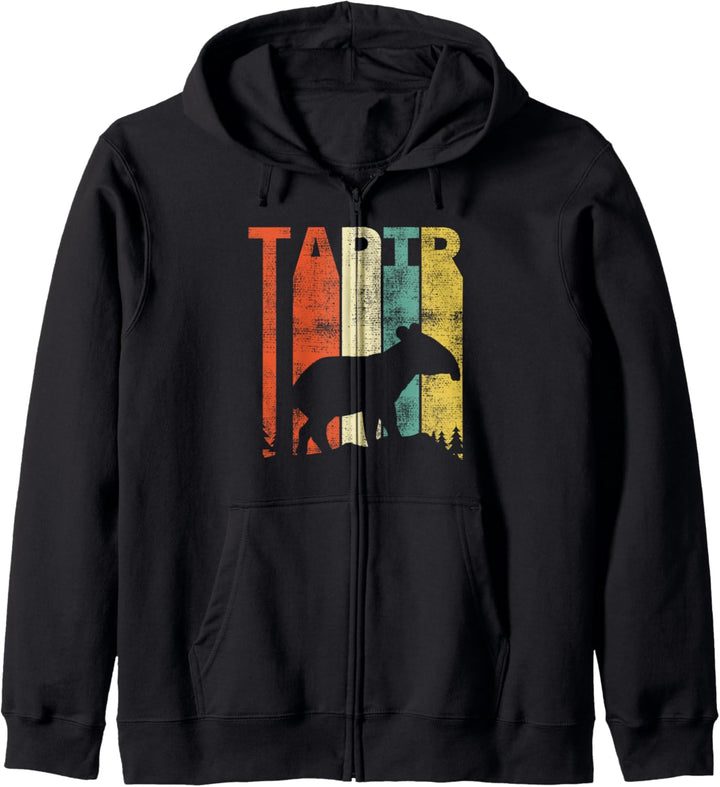 Retro Tapir Tier Tapire Geschenke Kapuzenjacke