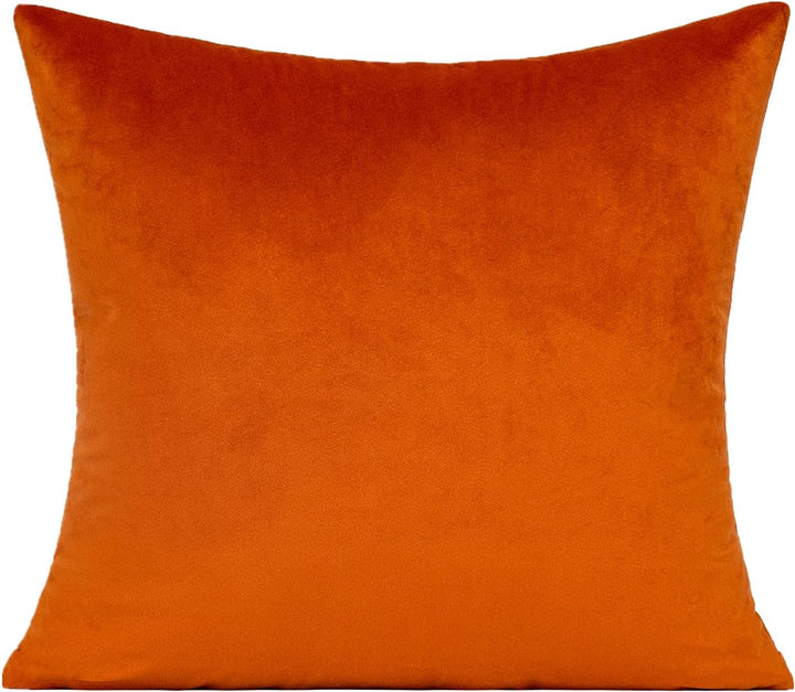 VAKADO Burnt Orange Samt Kissenbezüge Rost Herbst Thanksgiving Quadratisch Gemütlich Weiche Feste De
