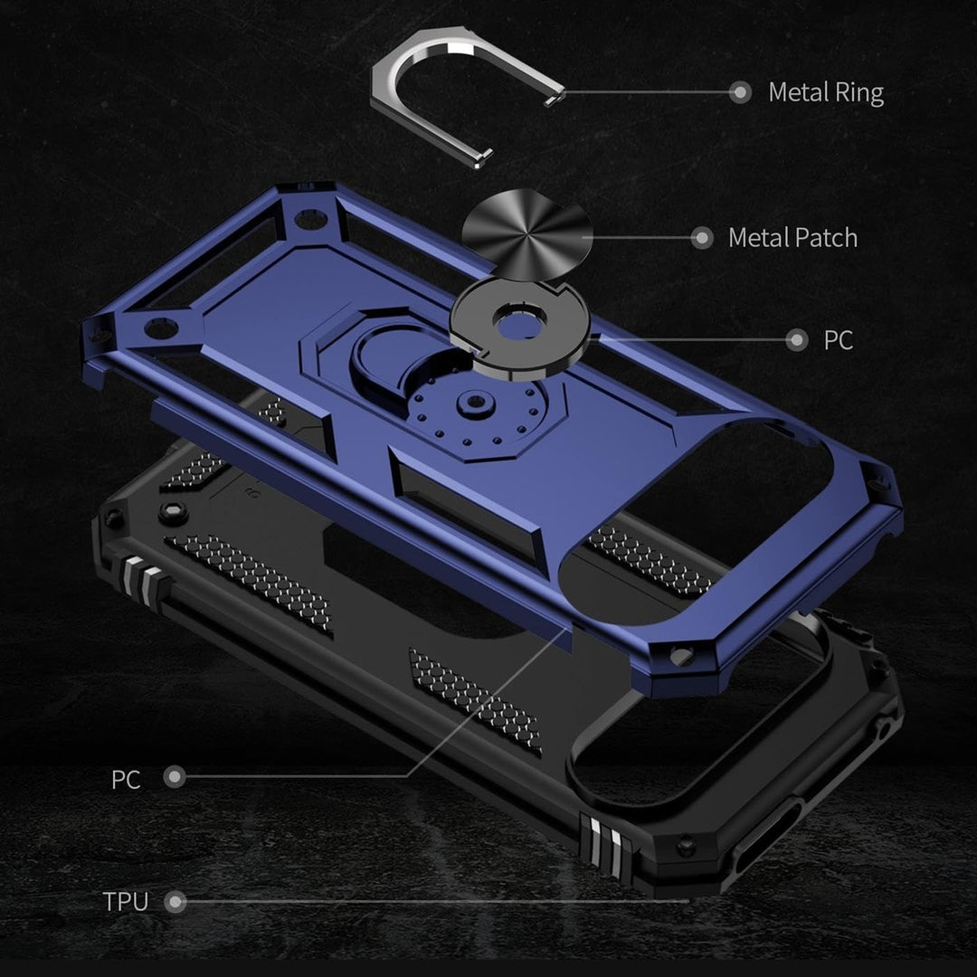 Verco Hybrid Armor Shield Case für Google Pixel 10 Pro Hülle, extrem robust mit Magnet Fingerring Ha