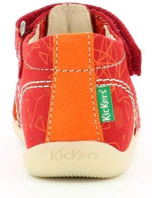 Kickers Unisex Baby Bigbazar-2 Sandale 19 EU Rot Orange Galactic, 19 EU Rot Orange Galactic