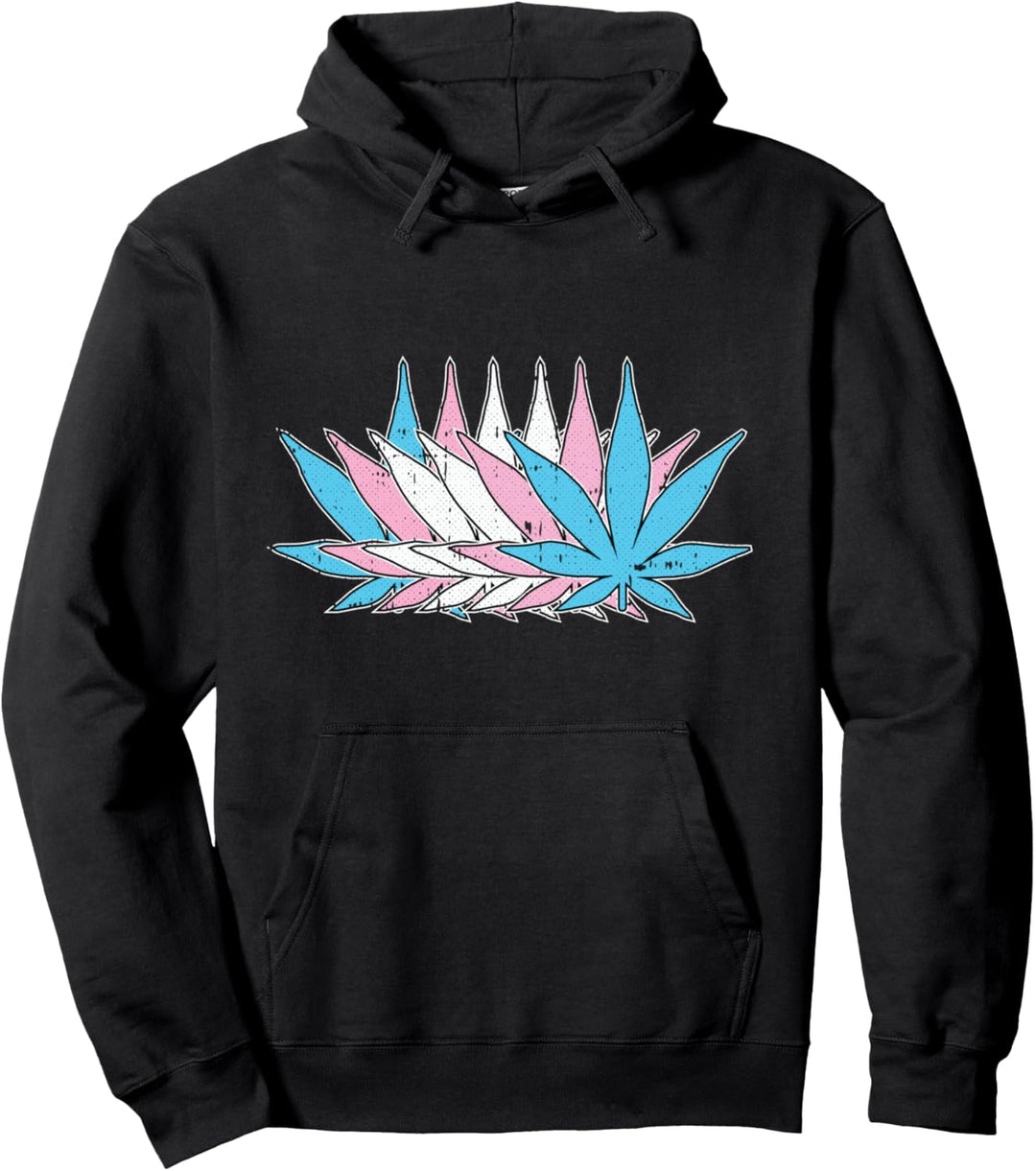 Weed Trans-Gender Pride Marihuana LGBT-Q Topfstein. Pullover Hoodie