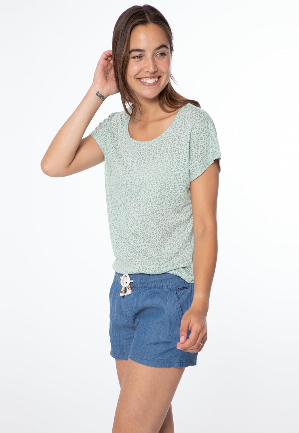 Protest Damen T-shirt PRTMEGAN S Grün, S Grün