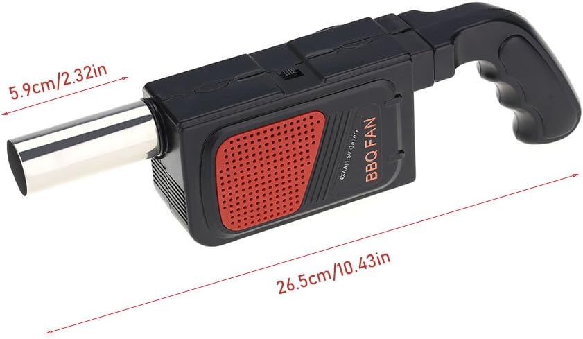 VIFER Grillventilator, tragbar, Kohlegebläse, Taschenventilator, elektrisch, BBQ, Luftgebläse für Pi