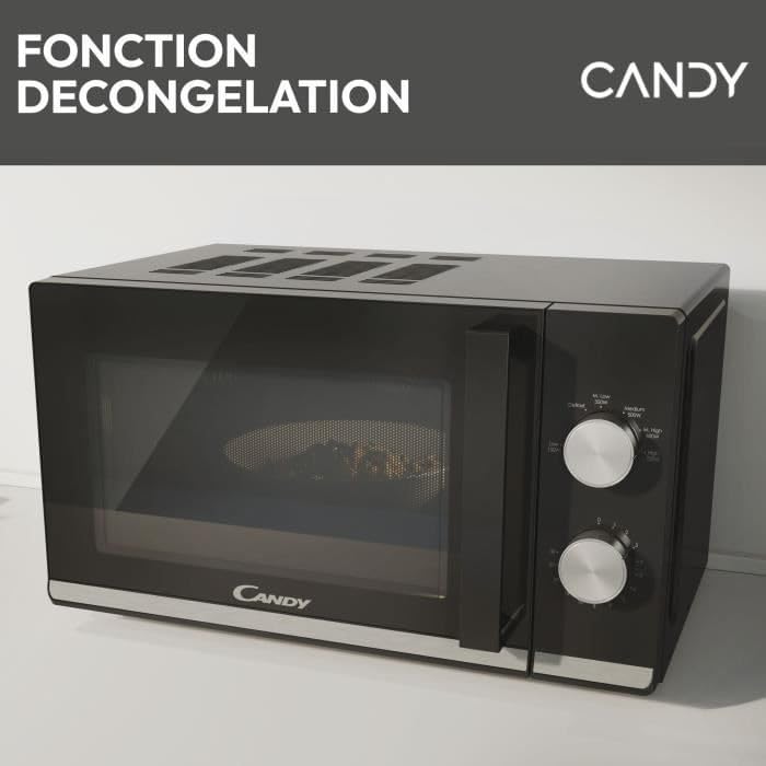 Candy Moderna CMW20TNMB Mikrowelle, 700W, 20 Liter, Auftau-Programm, Gar-Ende-Signal, Kindersicherun