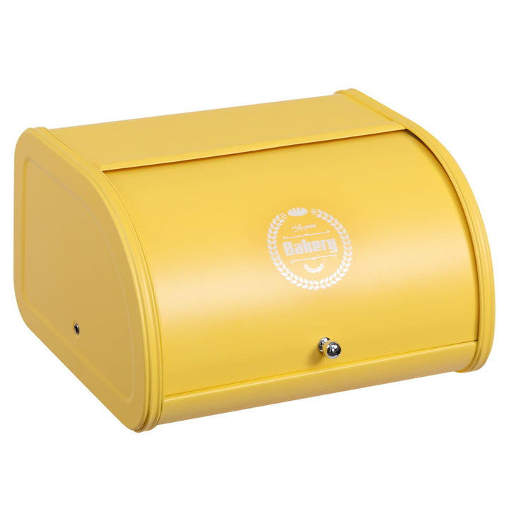 HollyHOME Bread Bin with Stainless Steel Body Metal Bread Bins for Kitchen Bread Storage Containers