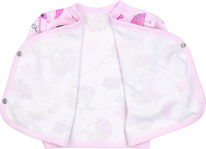 TupTam Baby Langarm Wickelshirt 5er Set aus Oeko-TEX zertifizierten Stoffen Unisex 62 Tupfen Rosa Sc