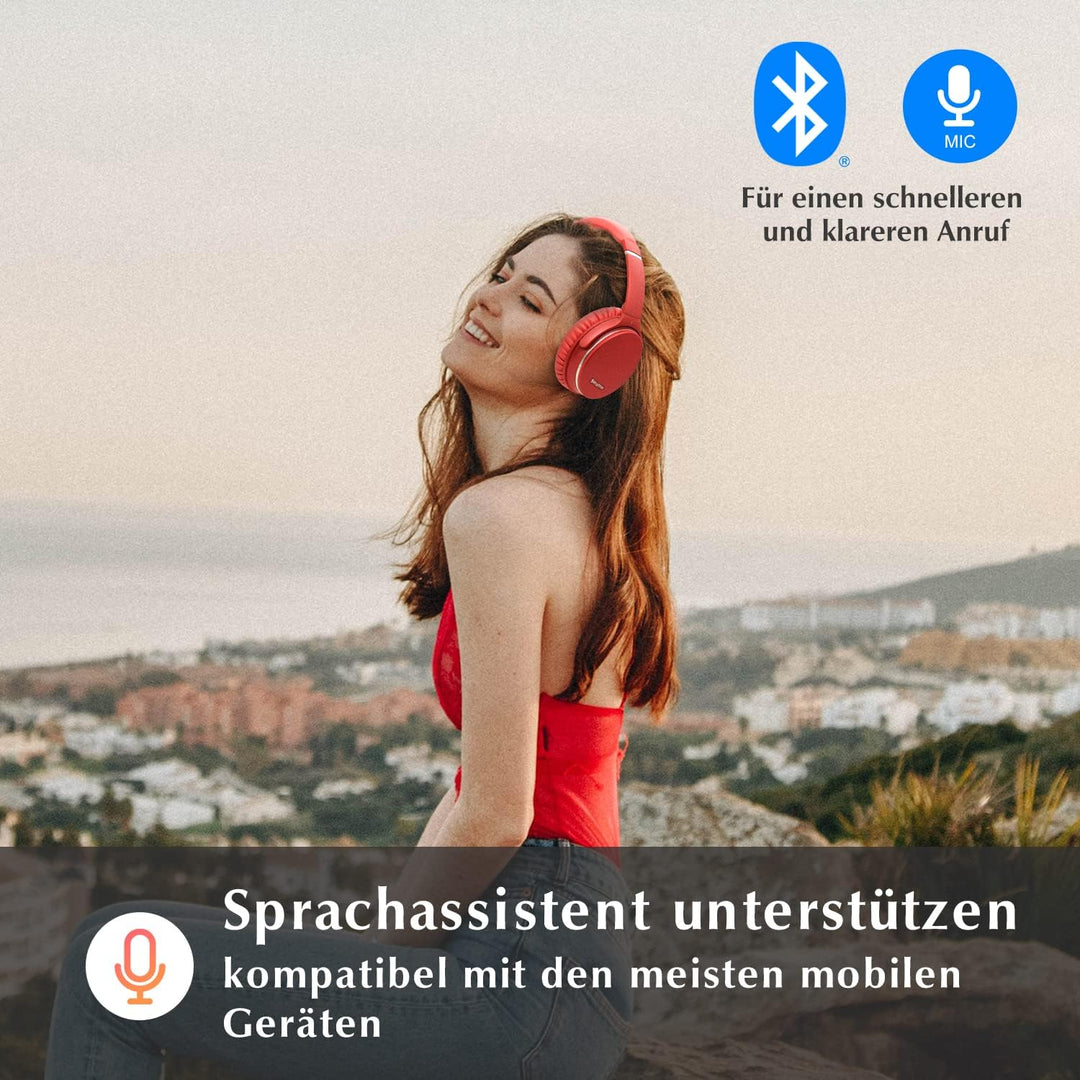 Srhythm NC35 Active Noise Cancelling Kopfhörer,Faltbar,Kabellos,Bluetooth 5.0,Over-Ear mit USB-C Sch
