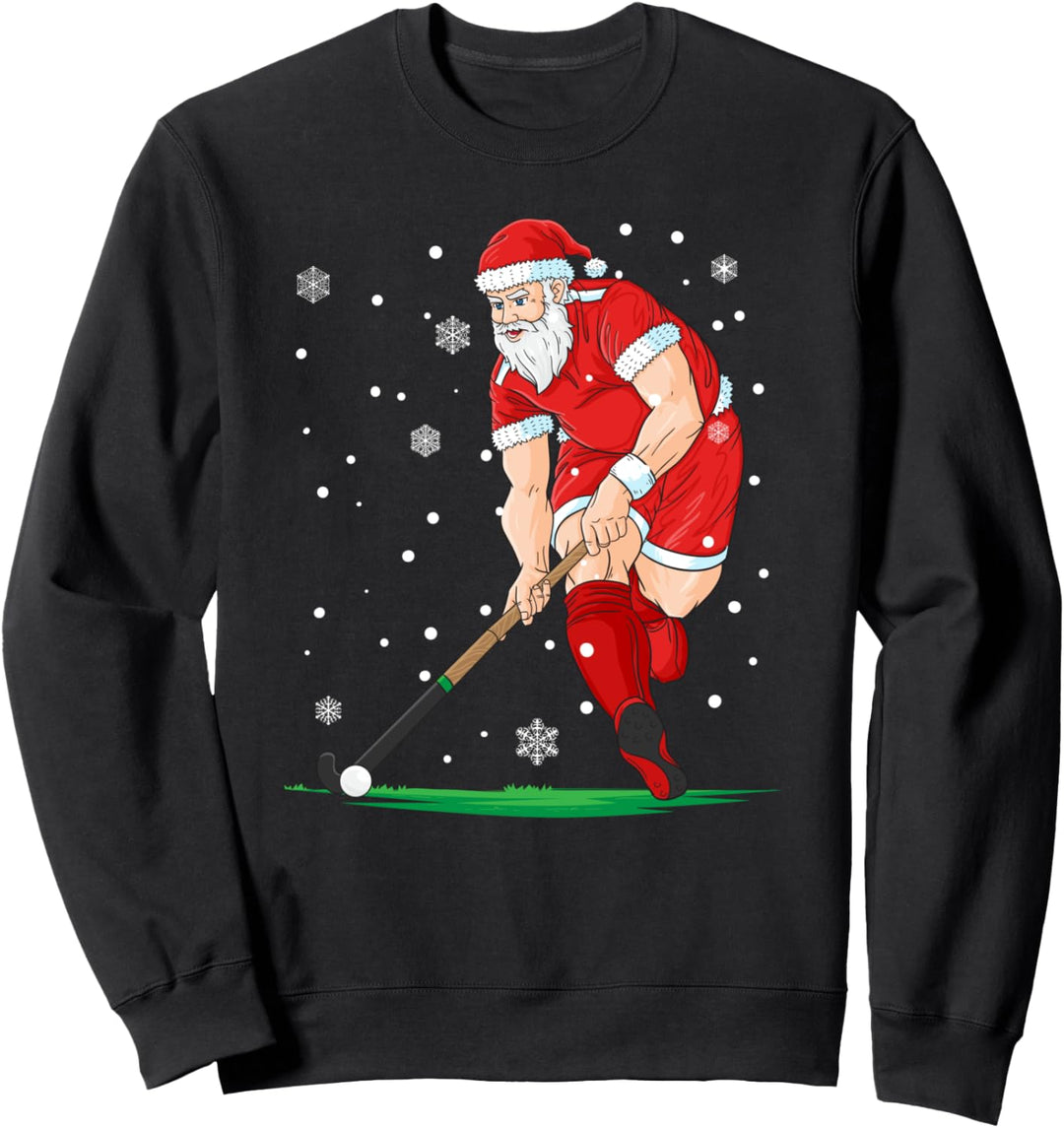 Feldhockey Weihnachtsmann Hockey Weihnachten Geschenk Sweatshirt