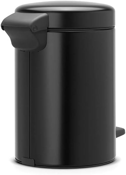 Brabantia 113321 Treteimer mit Inneneimer aus Kunststoff, stahl, MattSchwarz, 3Liter 3 Liter Matt Bl