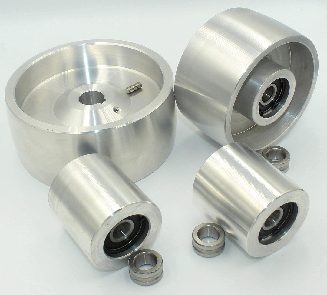 (AL5 -Tracking 4 -Schaft 19) CNC gefräste Riemenschleifer Set für Messerschleifer 130 mm Antriebs-19