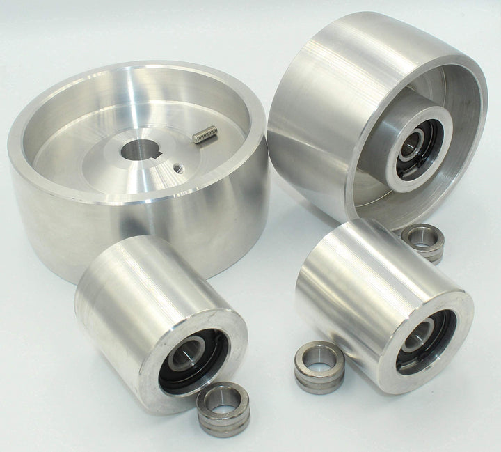 (AL5 -Tracking 4 -Schaft 19) CNC gefräste Riemenschleifer Set für Messerschleifer 130 mm Antriebs-19