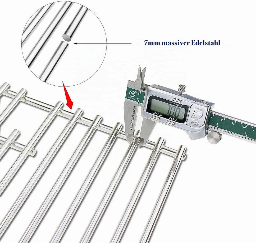 GFTIME Edelstahl Grillrost 43,2 × 33,5 cm, Grillrost Ersatz für Landmann Triton, Enders Boston/Monro