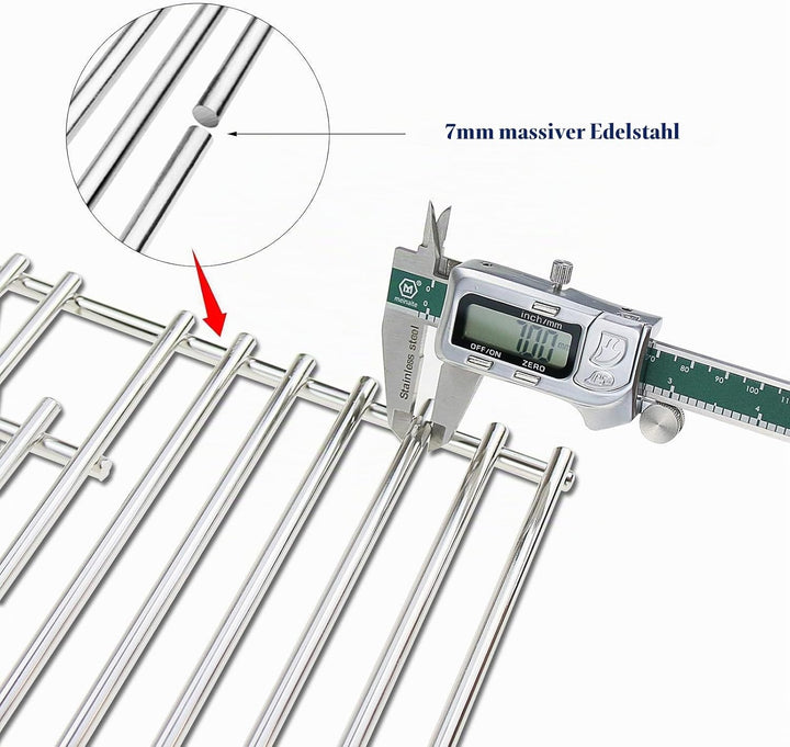 GFTIME Edelstahl Grillrost 43,2 × 33,5 cm, Grillrost Ersatz für Landmann Triton, Enders Boston/Monro