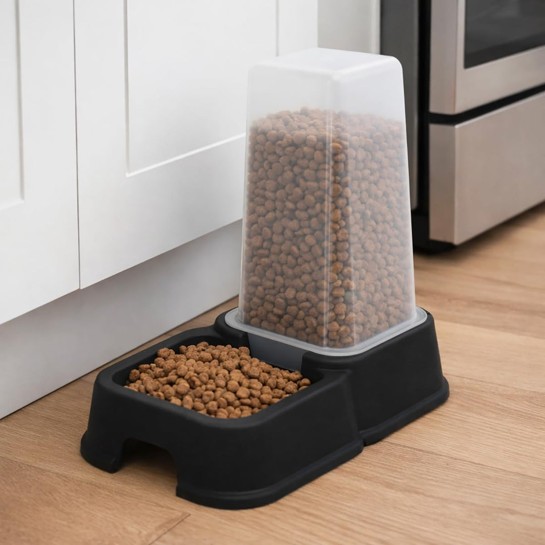 CODICO Wasser- / Futterspender, grau, für Katzen, 1,5 l