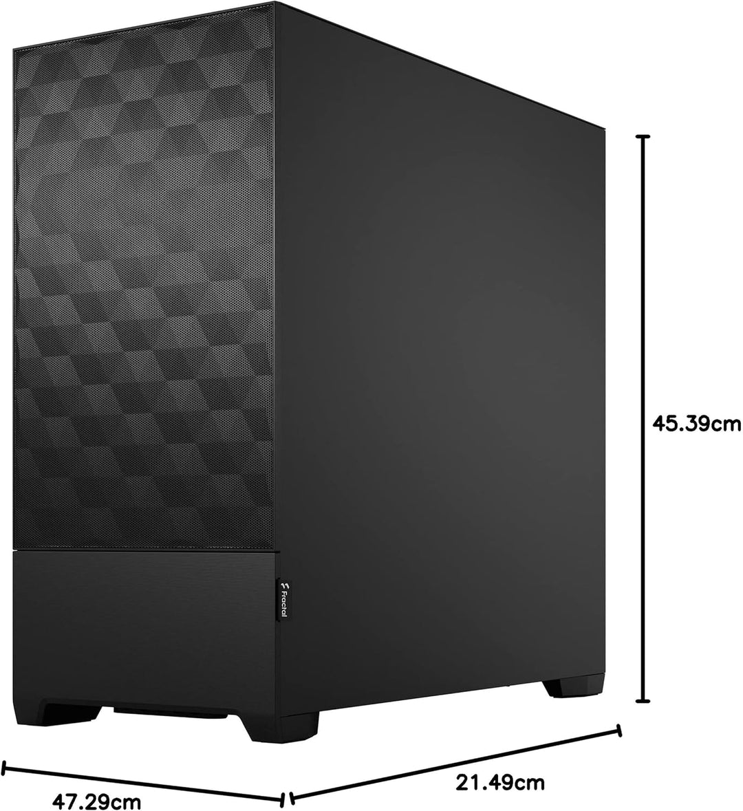 Fractal Design Pop Air Black – Solid – Honeycomb Mesh Front – Solid Side Panel - Three 120 mm Aspect