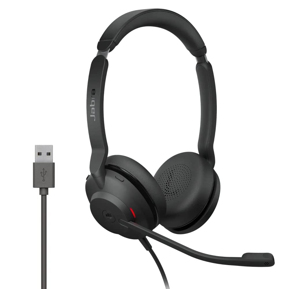 Jabra Evolve2 30 Headset – Noise Cancelling Microsoft Teams Certified Stereo Headphones with 2-Micro