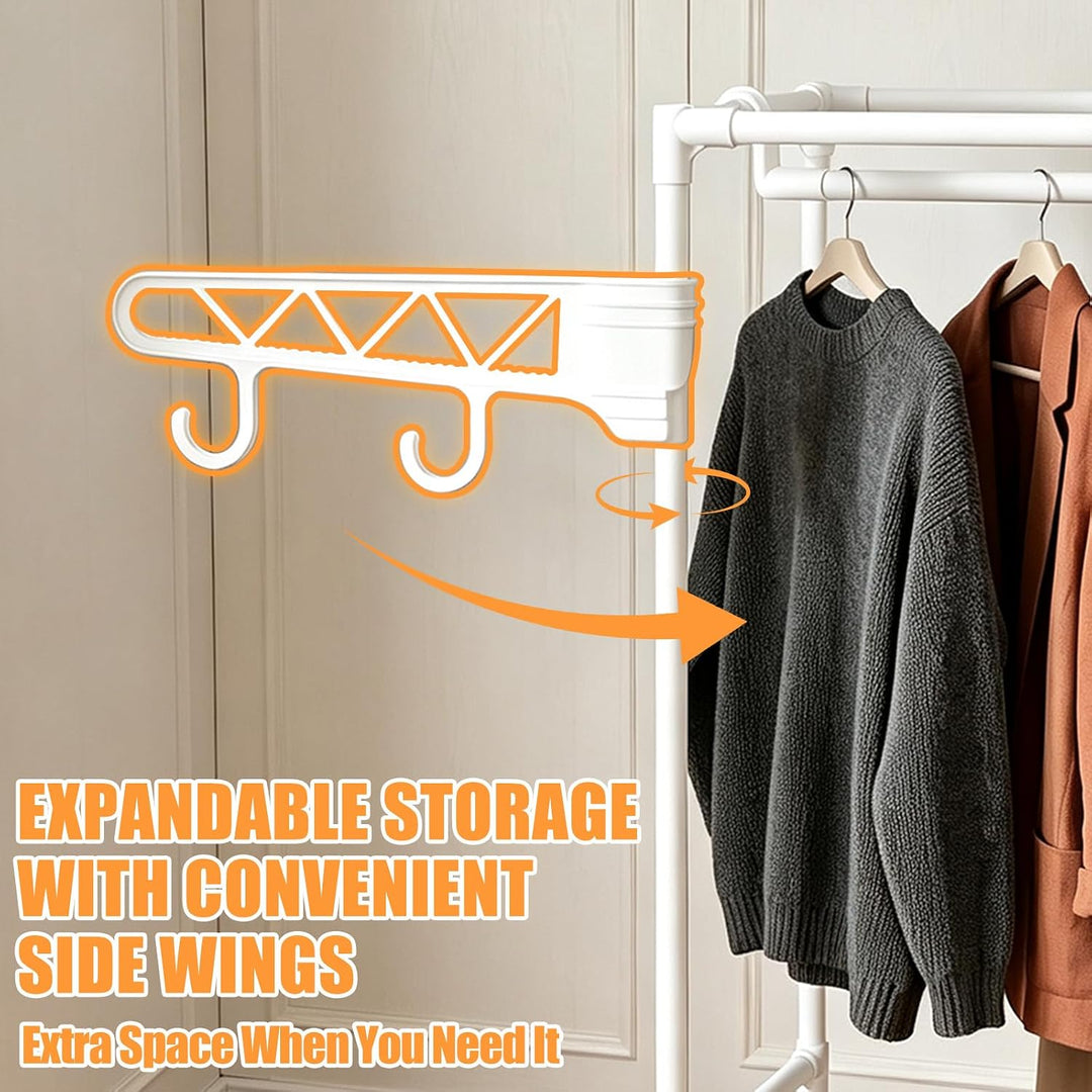Kleiderständer 4 Ebenen Offener Kleiderschrank Ablagen Garderobe Weiss | Kleiderständer und Ablagen