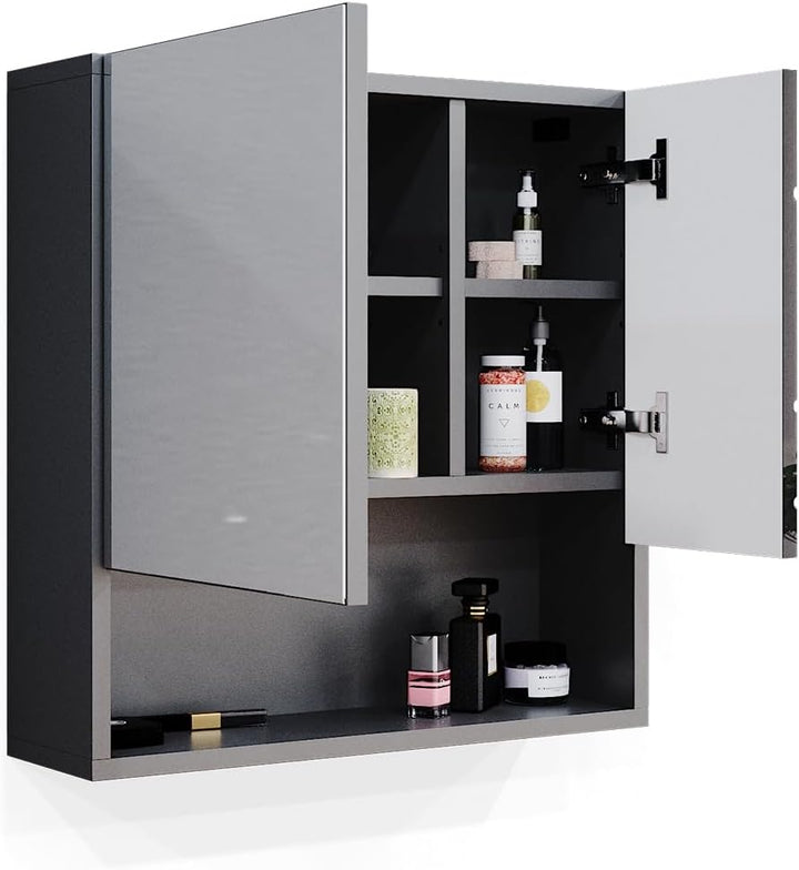 Vicco Bad Spiegelschrank Irma, Anthrazit Hochglanz, 54 x 55 cm