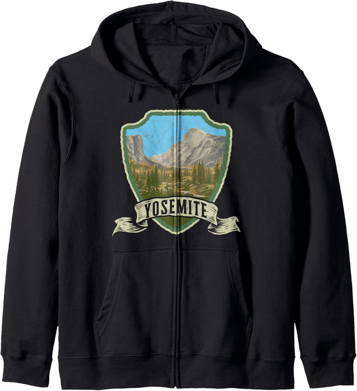 Half Dome Yosemite National Park California Vintage Graphic Kapuzenjacke