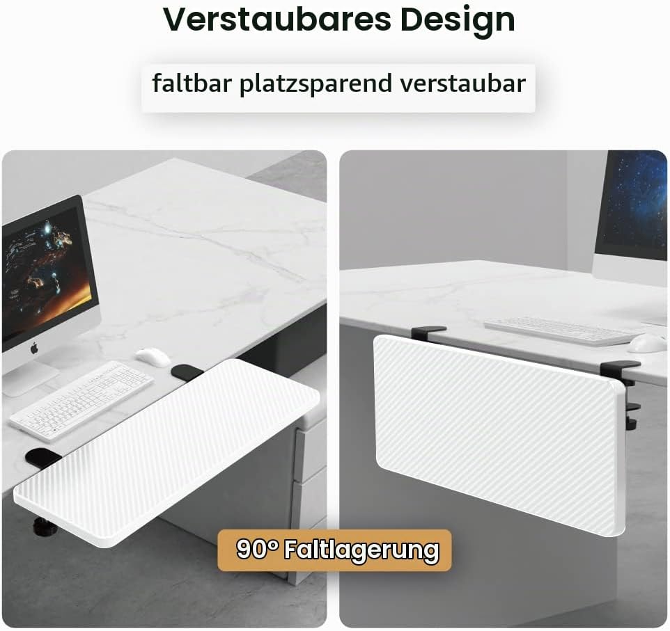 HONJIE Computer-Schreibtisch-Verlängerungsplatte, geeignet für Büroschreibtische, stabile Mausarmstü