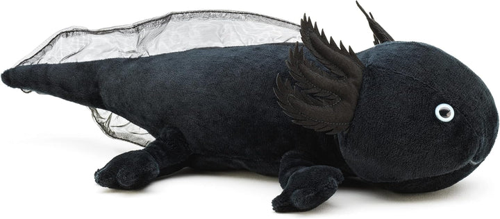 Uni-Toys Original Axolotl (schwarz) - 32 cm (Länge) - Plüsch-Wassertier - Plüschtier, Kuscheltier, S