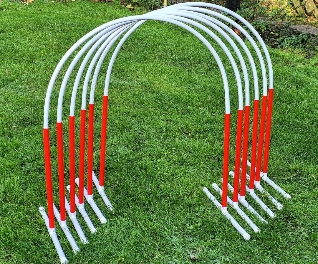 Generisch 6 x Hoopers Bogen mit Ständer (rot), Fun-Hoopers