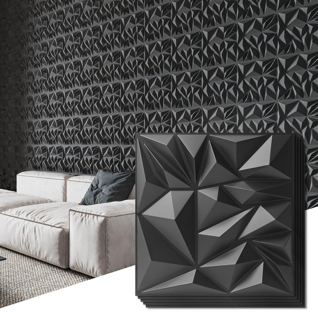 Art3d 3D-Wandpaneele für Innendekoration, moderne Diamant-strukturierte Akzentpaneele für Gaming, Wo