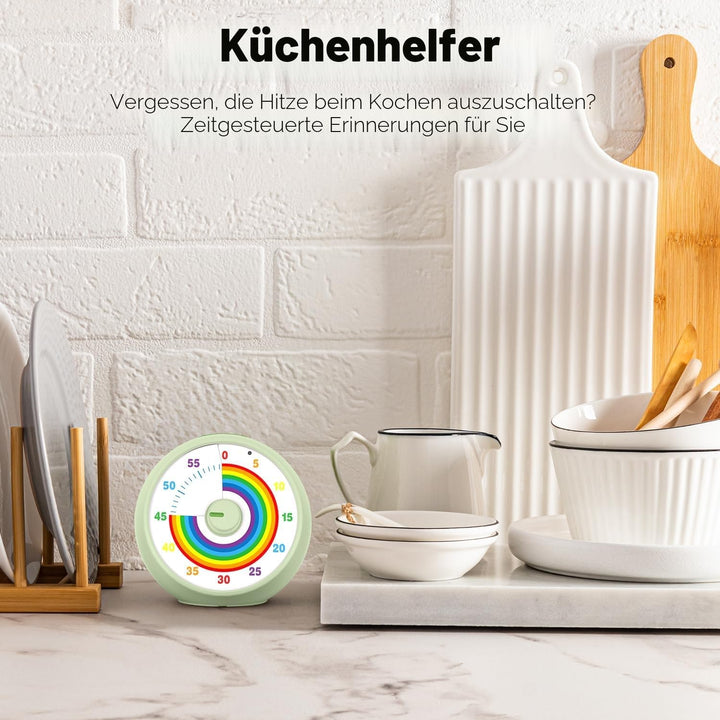 Visueller Timer für Kinder, 60-Minuten Countdown für Klassenzimmer Büro Küche, Schreibtisch Timer Ki