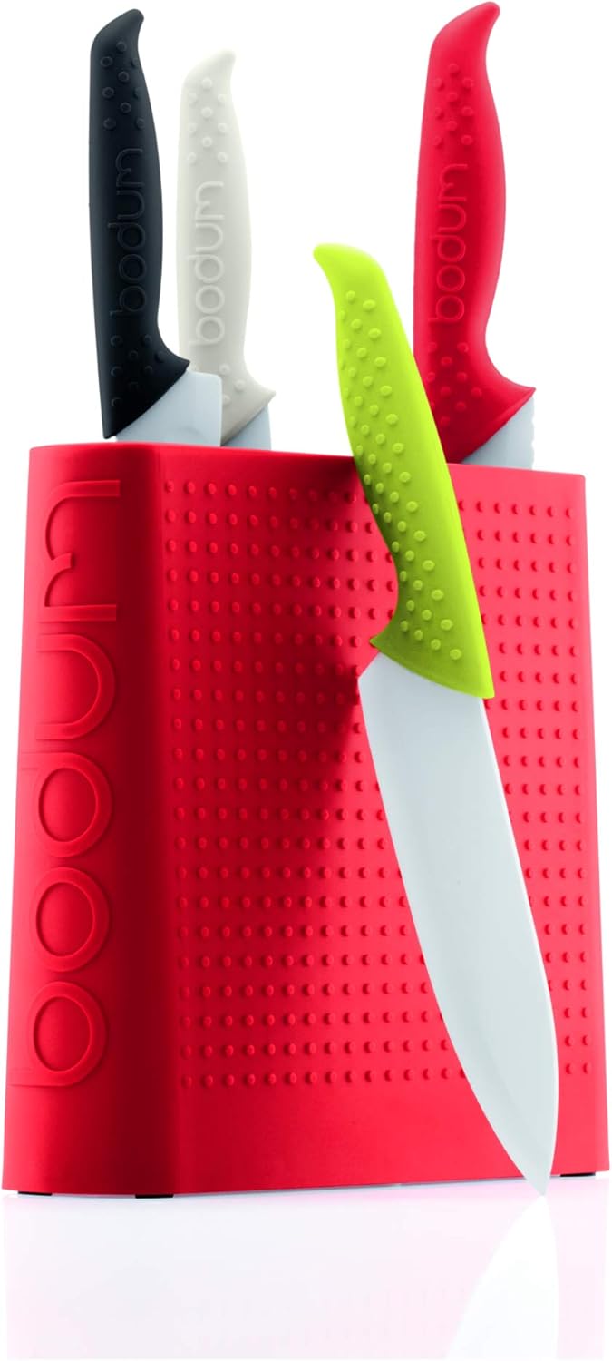Bodum Bistro Messerblock, Kunststoff, Weiss, 6.6 x 21.4 x 32, Weiss