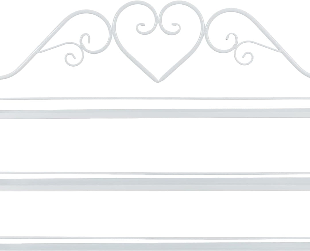 3er Set Nagellack Aufbewahrung Wandmontage, 5-lagig Weiss Metall Nagellackregale mit Zäune und Ablen