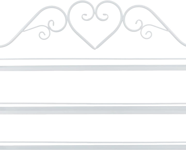 3er Set Nagellack Aufbewahrung Wandmontage, 5-lagig Weiss Metall Nagellackregale mit Zäune und Ablen
