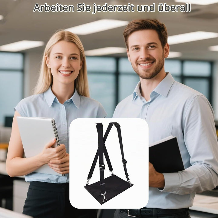 Tragbarer Laptop Tragegurt, Verstellbarer Laptopständer mit Ergonomischen Gurten für 40,6 cm Laptops