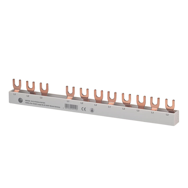 FI Kammschiene Gabelanschluss Drehstrom 12TE 3P+N voll gekapselt G-3L-FI+8LS-210/10 C