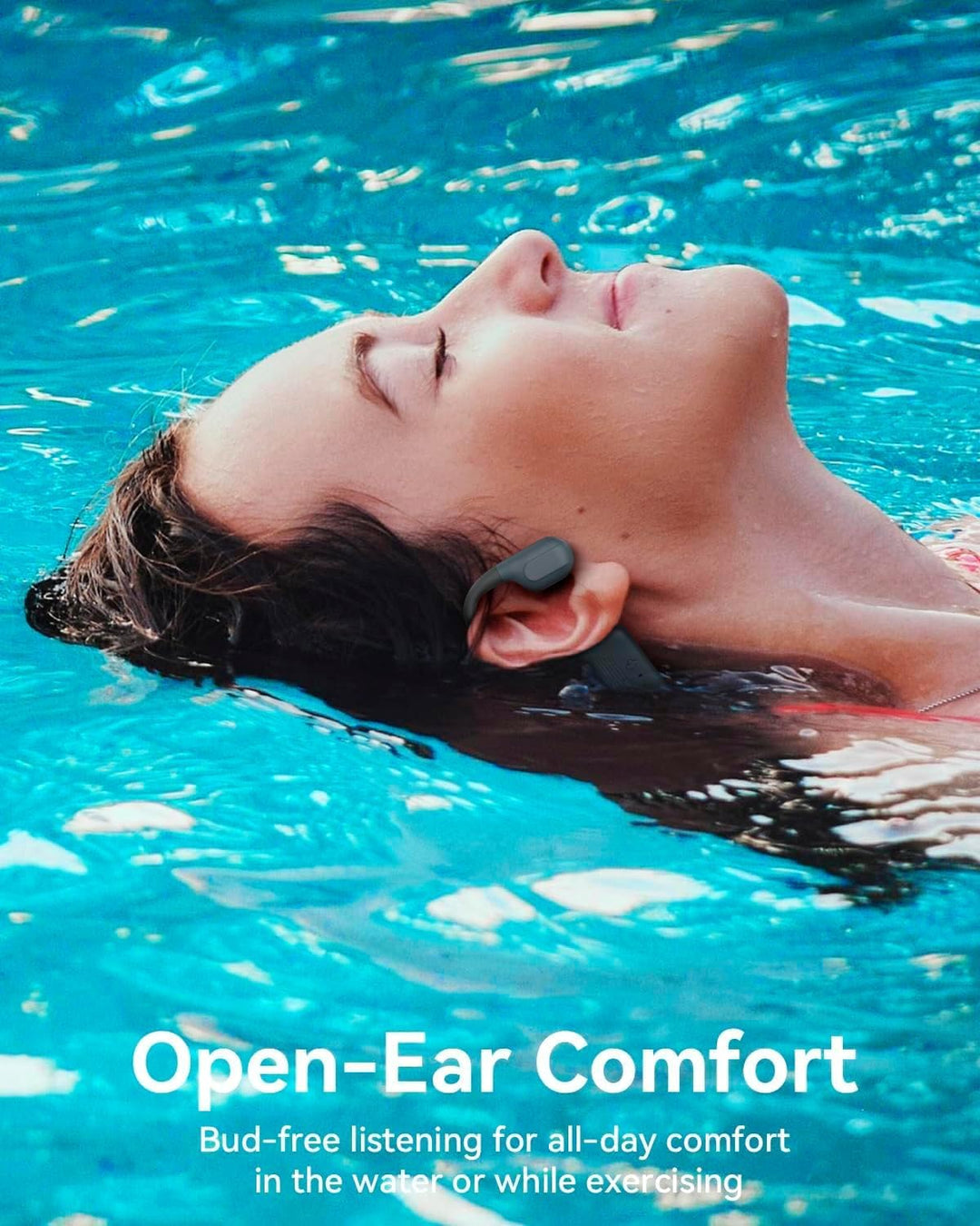 MONODEAL Kopfhörer Schwimmen IP68 wasserdichte Knochenschall Kopfhörer Bluetooth 5.4, Bone Conductio