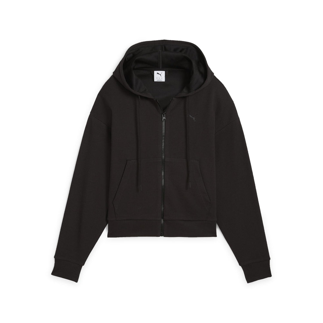 Puma Mädchen Her Comfort Crop Full-Zip Hoodie Hooded Sweatshirt (1er Pack) M Puma Black, M Puma Blac