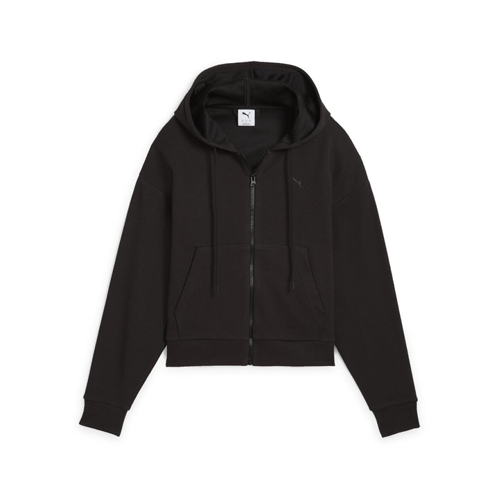 Puma Mädchen Her Comfort Crop Full-Zip Hoodie Hooded Sweatshirt (1er Pack) M Puma Black, M Puma Blac
