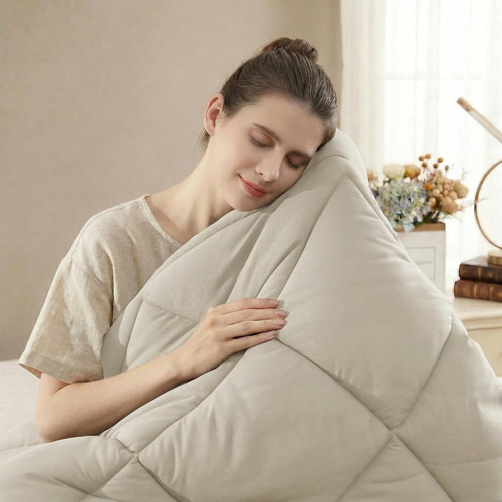 WAVVE Bettdecke 220x240 4 Jahreszeiten 2 teilig - Sommerdecke 150gsm+Ganzjahresdecke 300gsm＝Winterde