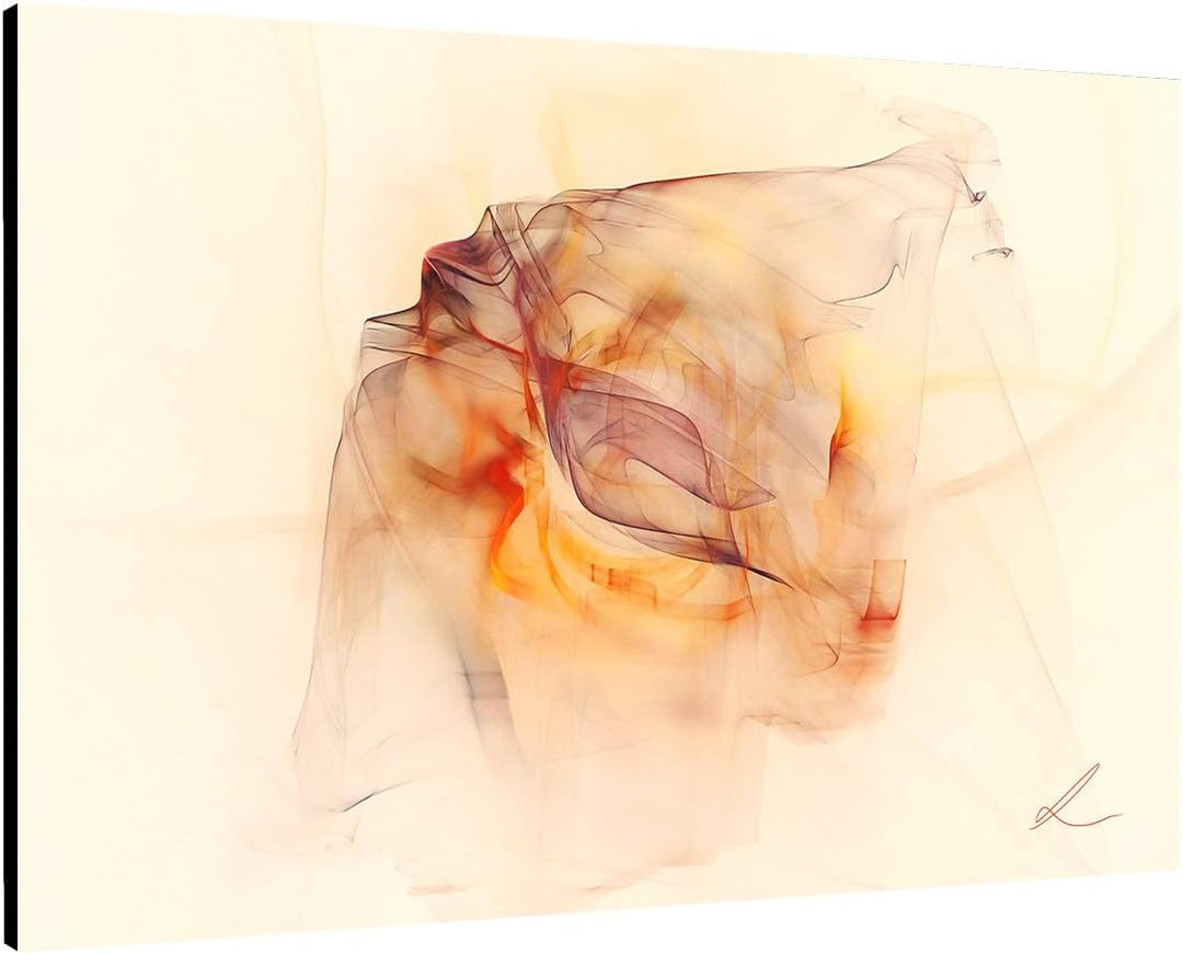 Paul Sinus Art Abstrakter Kunstdruck 60x80cm Abstrakt300 Wellenmuster Kurven Linien Leinwandbild auf