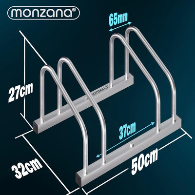 MONZANA® Fahrradständer für 2 Fahrräder 30-65 mm Reifenbreite 37 cm Radabstand Radständer Mehrfachst