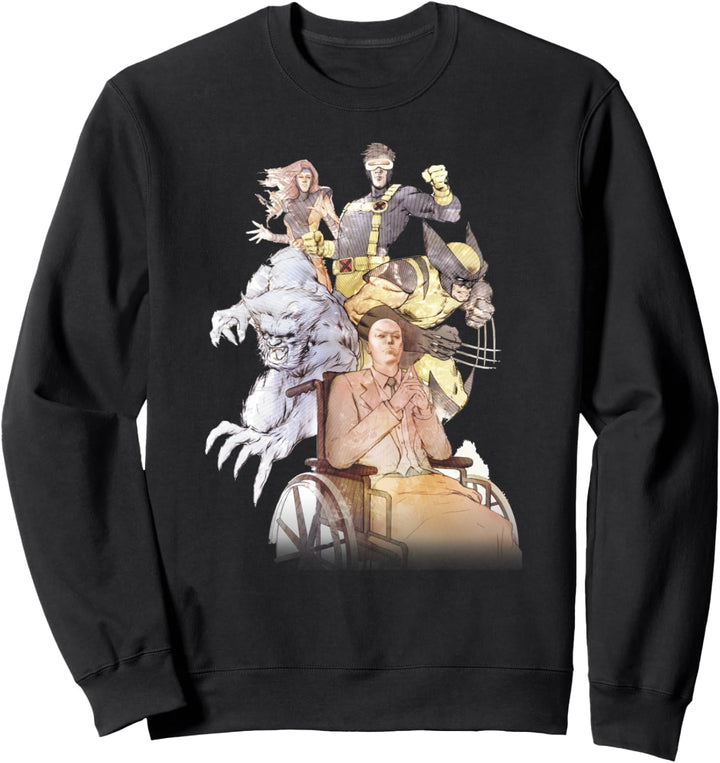 Marvel X-Men Xavier Vintage Group Sketch Sweatshirt