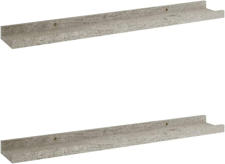 Wandregal 2 STK. Betongrau Wandregal Holz Wand BüCherregal Wand Regal Holz Wandregal KüChe KüChenreg