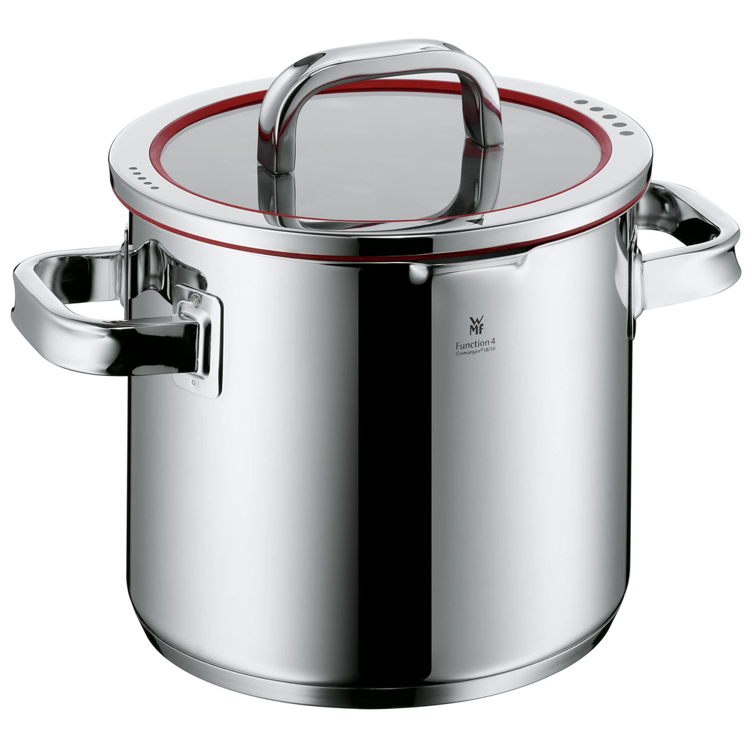 WMF Function 4 Gemüse- Suppentopf Induktion 20cm, Glasdeckel, Kochtopf gross 5,3l, Cromargan Edelsta