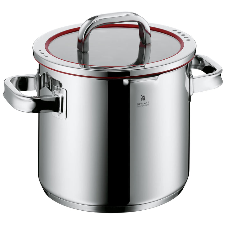 WMF Function 4 Gemüse- Suppentopf Induktion 20cm, Glasdeckel, Kochtopf gross 5,3l, Cromargan Edelsta