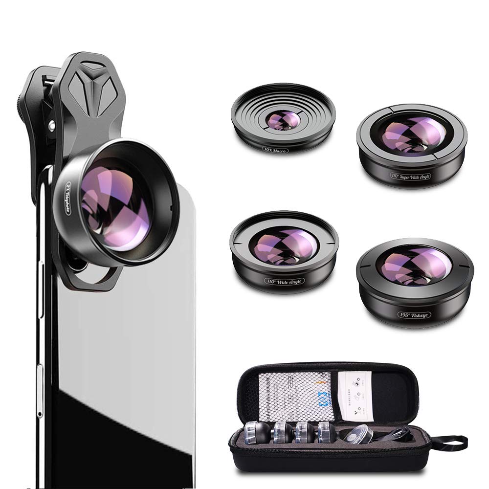 Apexel [aktualisierte Version HD Phone Lens Kit-170 ° Superweitwinkel,10x Makroobjektiv,2.0X Teleobj