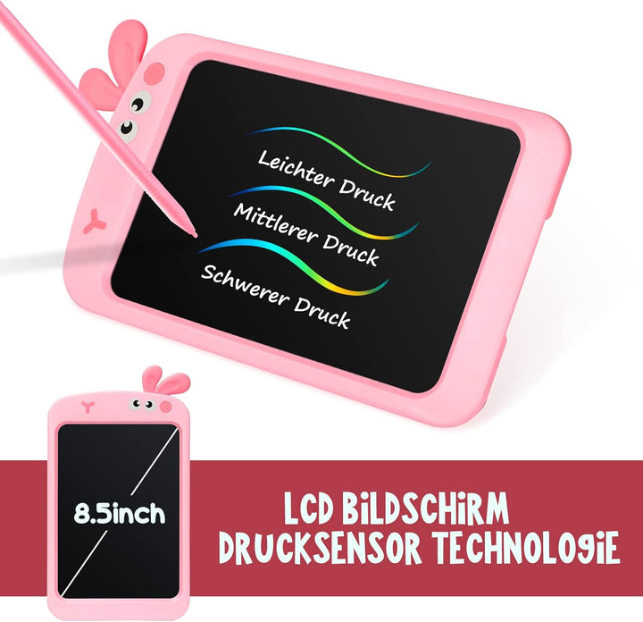 LCD Schreibtafel ab 2 3 4 5 6 Jahre Mädchen Junge Kinder Spielzeug, 8,5 Zoll Bunte Bildschirm LCD Za