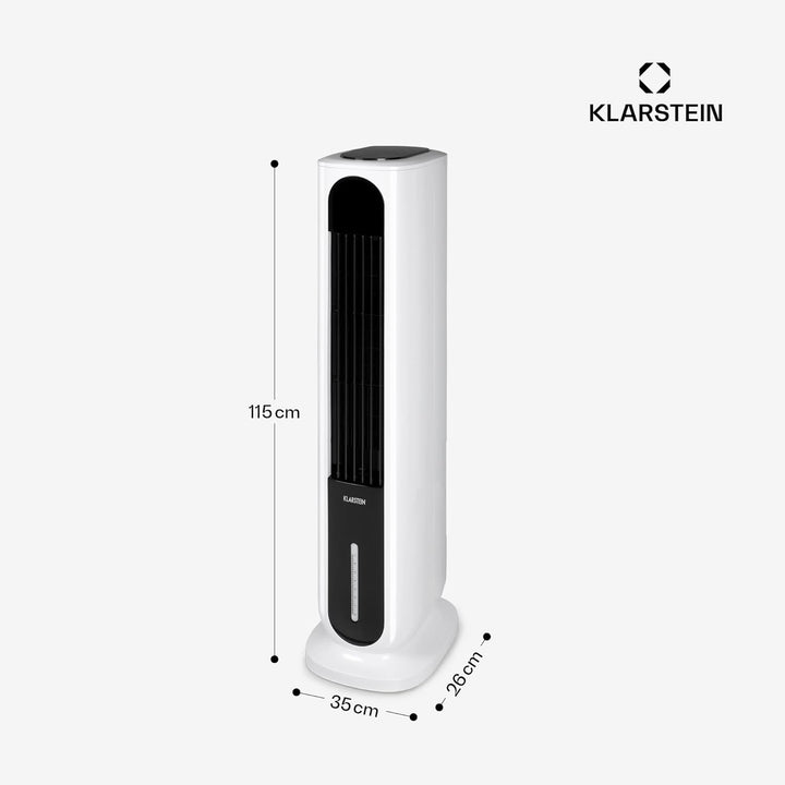 Klarstein Polar Tower Smart – Luftreiniger, Ionisator, WLAN: App-Steuerung, 85 W, 3306 m³/h, 4 Gesch