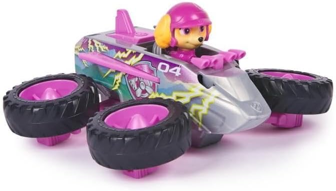 PAW PATROL Rescue Wheels - Skyes Flug-Monstertruck mit Verwandlung in Jet-Modus und Skye Hundefigur,