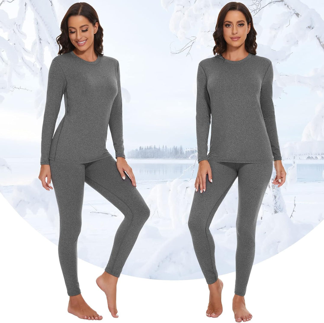 SIHOHAN Damen Thermounterwäsche Set, Warme Unterwäsche gefütterte Long Johns für Damen, Winter Therm