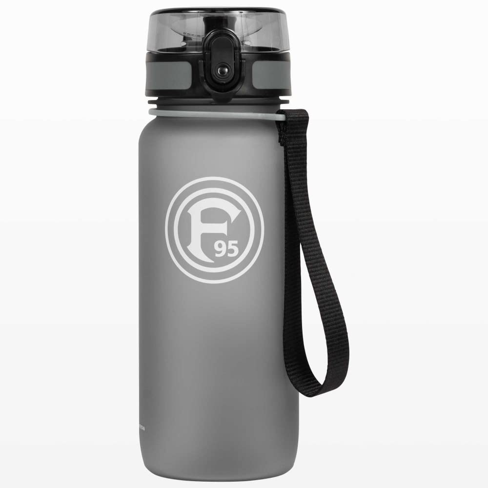 Fortuna Düsseldorf Tritan Trinkflasche grau transparent 0,65 l Flasche F95