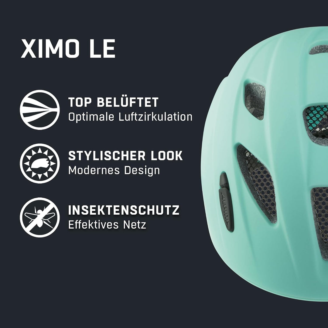ALPINA XIMO L.E. - Leichter, Sicherer & Bruchfester Fahrradhelm Mit Optionalen LED-Licht Für Kinder